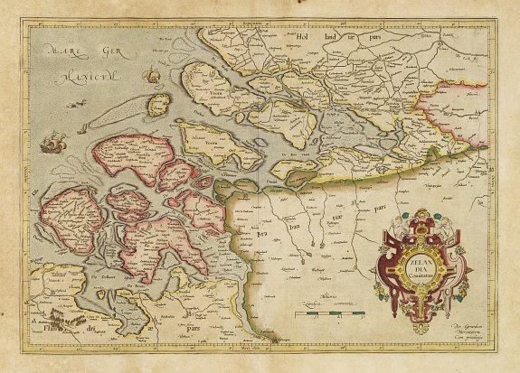 MERCATOR, G. / HONDIUS, J., Zelandia Comitatus., antique map, old maps