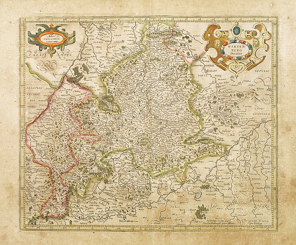 MERCATOR,G./ HONDIUS,J., Wirtenberg Ducatus., antique map, old maps