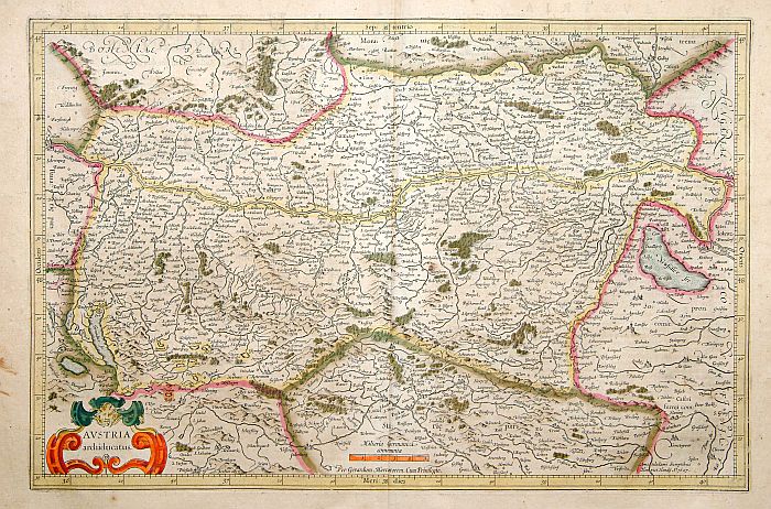 MERCATOR, G./ HONDIUS, J., Austria archiducatus., antique map, old maps