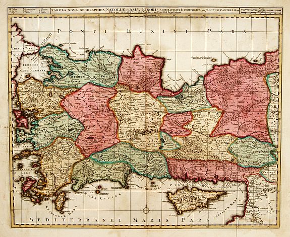 VISSCHER, N., Tabula nova geographica Natoliae et Asiae minoris.., antique map, old maps