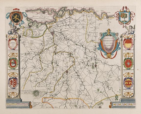 BLAEU, W., Quarta pars Brabantiae cujus caput Sylvaducis., antique map, old maps