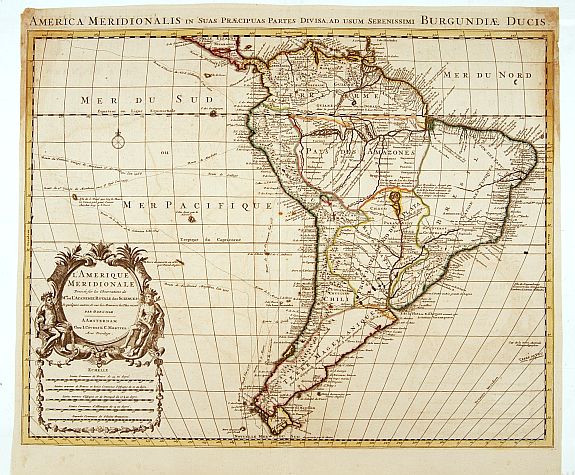 COVENS,J./ MORTIER,C., L'Amerique Meridionale Dressée sur les Observations, antique map, old maps