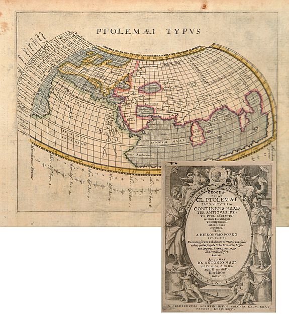 MAGINI,G.A., Ptolemaei Typus., antique map, old maps