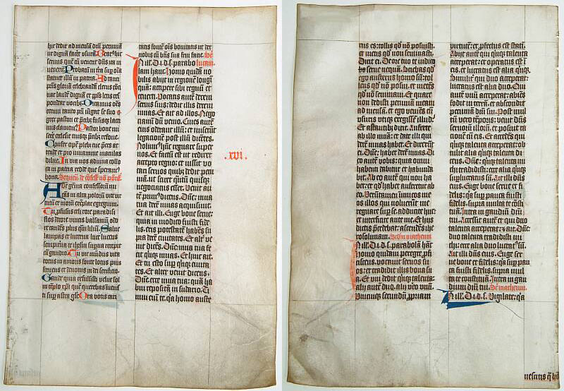 MISSAL, Leaf from a manuscript missal, on vellum., antique map, old maps