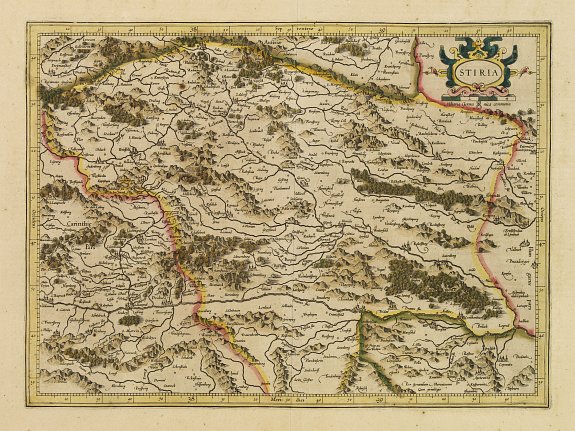 MERCATOR, G. / HONDIUS, J., Stiria., antique map, old maps
