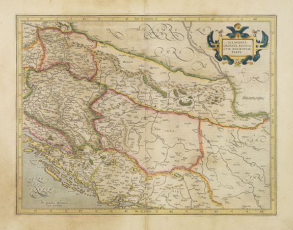 MERCATOR, G. / HONDIUS, J., Sclavonia, Croatia, Bosnia cum Dalmatiae parte., antique map, old maps