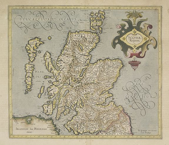 MERCATOR, G. / HONDIUS, J., Scotia Regnum., antique map, old maps