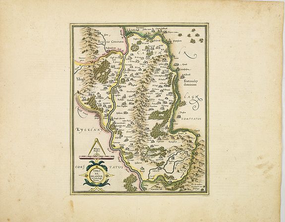 MERCATOR, G. / HONDIUS, J., Udrone Irlandiae in Catherlagh Baronia., antique map, old maps