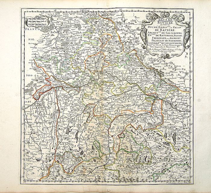 SANSON,N./ MARIETTE,P., Bayern Baviere.., antique map, old maps