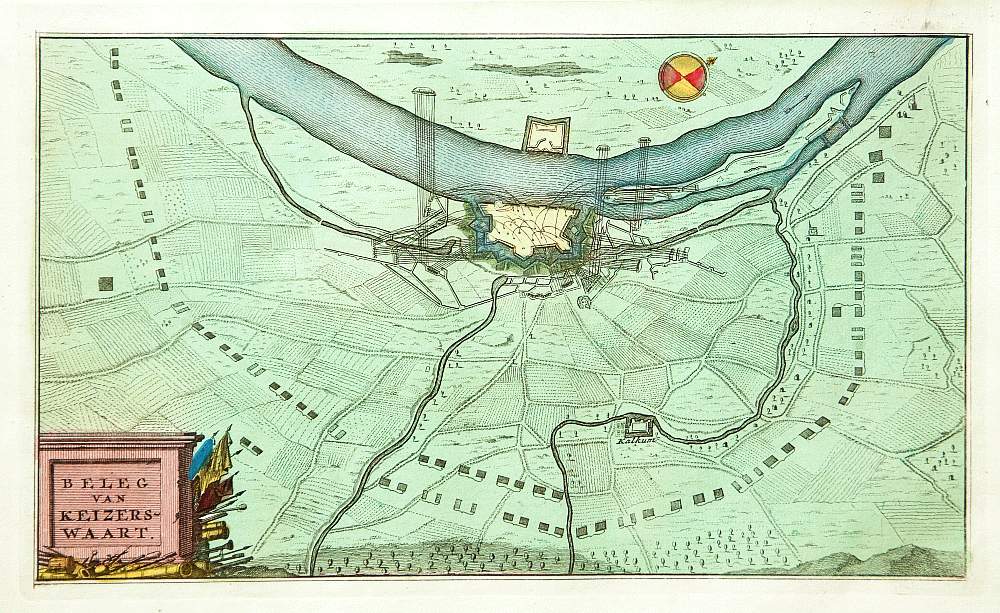 RATELBAND Heirs, Beleg van Keizerswaart., antique map, old maps
