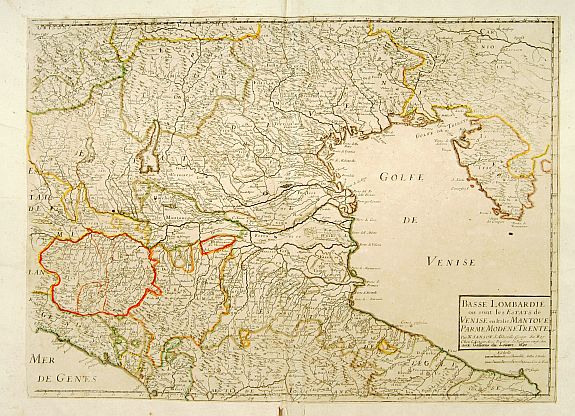 SANSON,N./ MARIETTE,P., Basse Lombardie ..Venise/ Mantove/ Parme.., antique map, old maps
