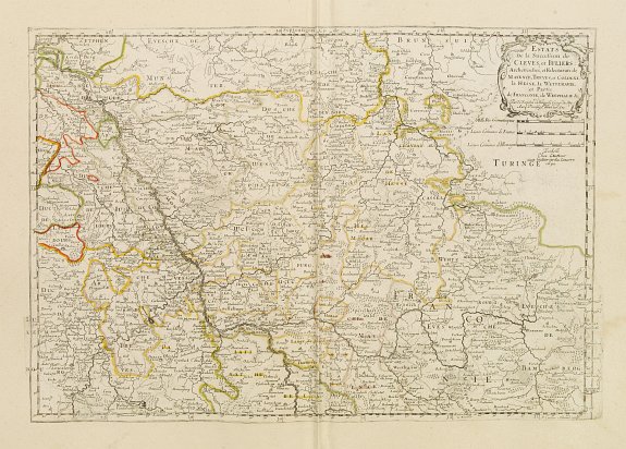 SANSON,N./ MARIETTE,P., Estats de la Succession de Cleves/ Iuliers.., antique map, old maps
