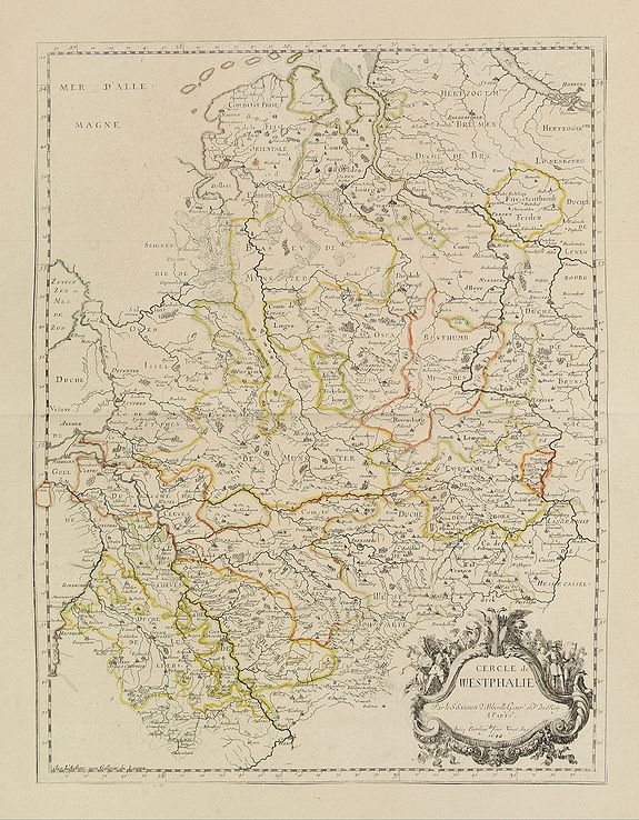 SANSON, N. / MARIETTE, P., Cercle de Westphalie., antique map, old maps