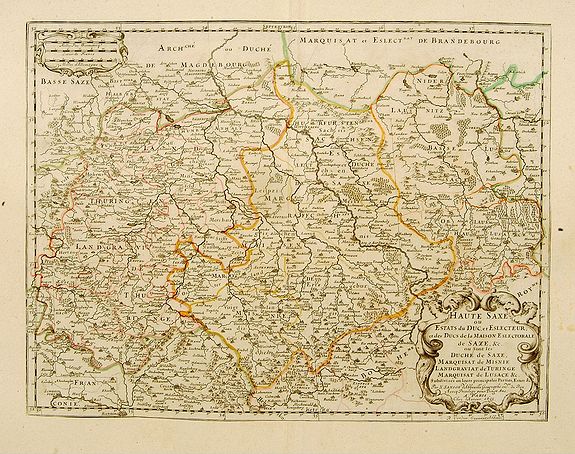 SANSON,N./ MARIETTE,P., Haute Saxe.. Duche de Saxe... / Marquisat de Misnie.., antique map, old maps