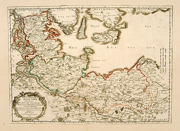 SANSON, N./ MARIETTE, P., Basse Partie de la Basse Saxe.., antique map, old maps