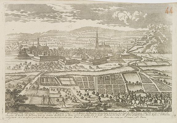 AVELINE, P. / CREPY, Fribourg Ville d'Allemagne Capitale du païs de Brisgaw., antique map, old maps