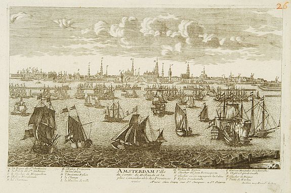 AVELINE,P. / CREPY, Amsterdam Ville du Comte de Hollande., antique map, old maps