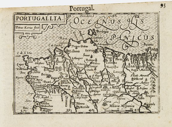 LANGENES,B., Portugallia., antique map, old maps