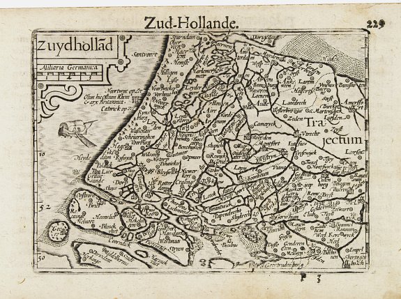 LANGENES, B., Zyudhollad / Zud Hollande., antique map, old maps