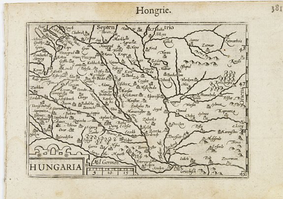 LANGENES,B., Hungaria., antique map, old maps