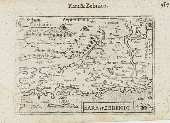 LANGENES, B., Sara et Zebenic., antique map, old maps