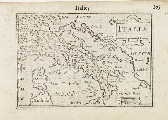 LANGENES,B., Italia., antique map, old maps