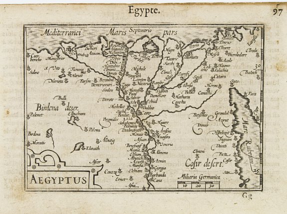 LANGENES, B., Aegyptus., antique map, old maps