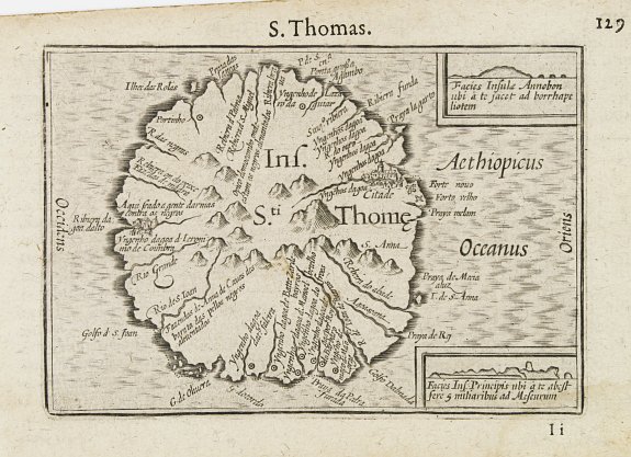 LANGENES, B., Ins. Sti. Thome., antique map, old maps