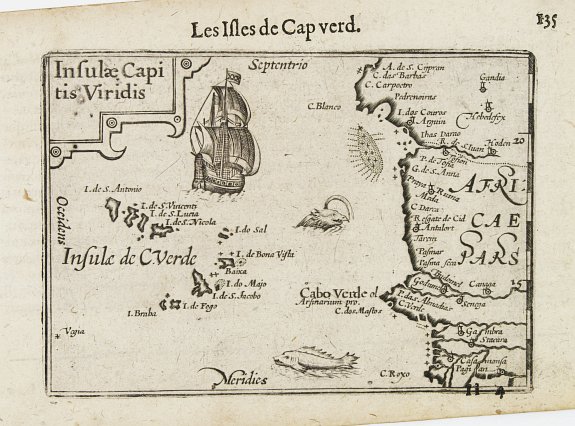 LANGENES, B., Insulae Capitis Viridis., antique map, old maps