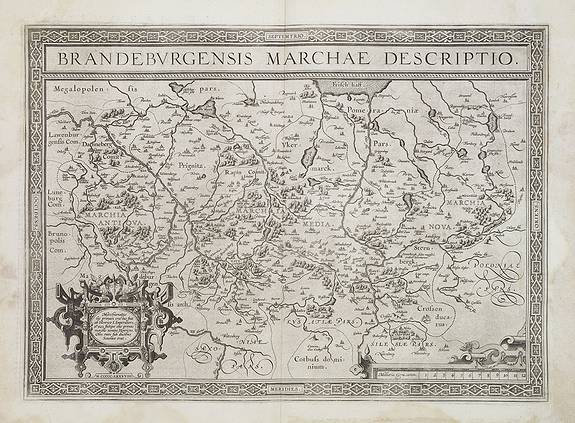 ORTELIUS, A., Brandeburgensis Marchiae Descriptio., antique map, old maps