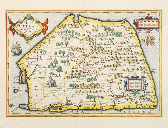 MERCATOR,G./ HONDIUS,J., Ins. Ceilan que incolis Tenarisin dictur., antique map, old maps