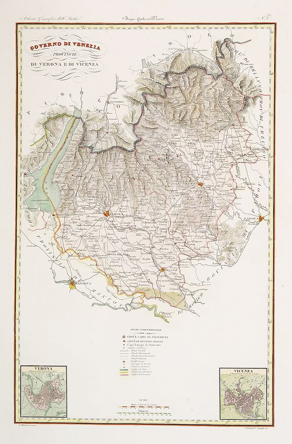 STANGHI, V., Governo di Venezia / Provincia di Verona / Vicenza., antique map, old maps