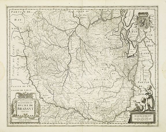 DANCKERTS II, C., Nouvelle et exacte Carte du Duche de Brabant. . ., antique map, old maps