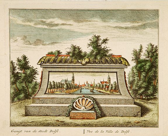 ANONYMOUS, Vue de la Ville de Delft., antique map, old maps