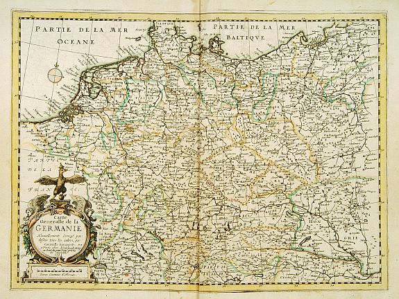 BEREY,N., Carte Generalle de la Germanie., antique map, old maps