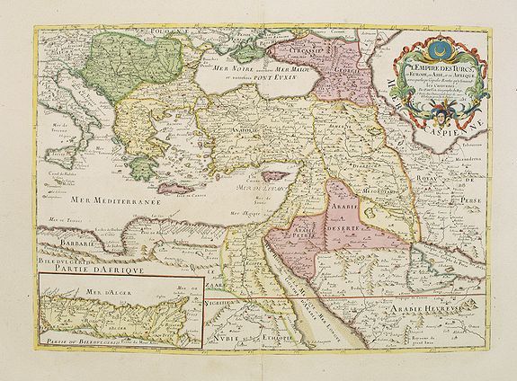DU VAL, P., L'Empire des Turcs en Europe, en Asie et en Afrique., antique map, old maps