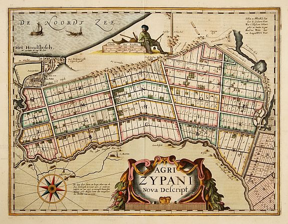 BLAEU, J., Agri Zypani Nova Descript., antique map, old maps