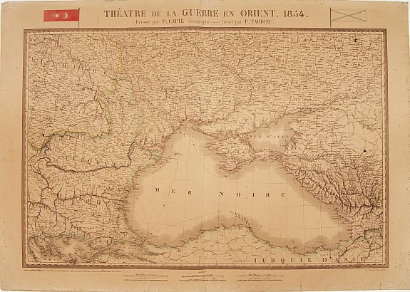 GARNIER FRÉRES, Théatre de la Guerre en Orient 1854., antique map, old maps