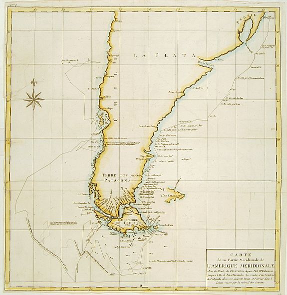 ANONYMOUS, Carte de la Partie Meridionale de l\'Amerique Meridionale., antique map, old maps
