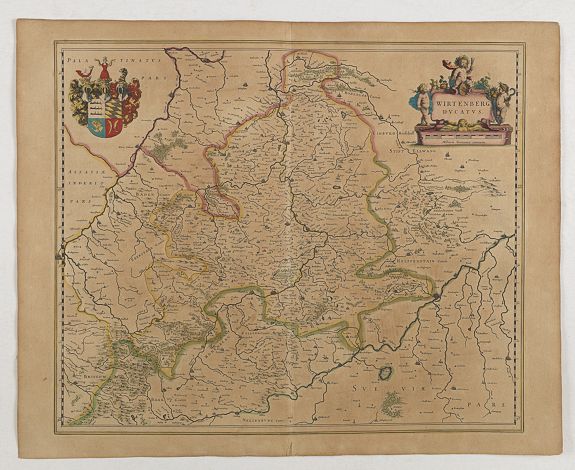 BLAEU, W., Wirtenberg Ducatus, antique map, old maps
