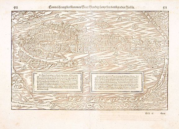 MÜNSTER,S., Venice, antique map, old maps