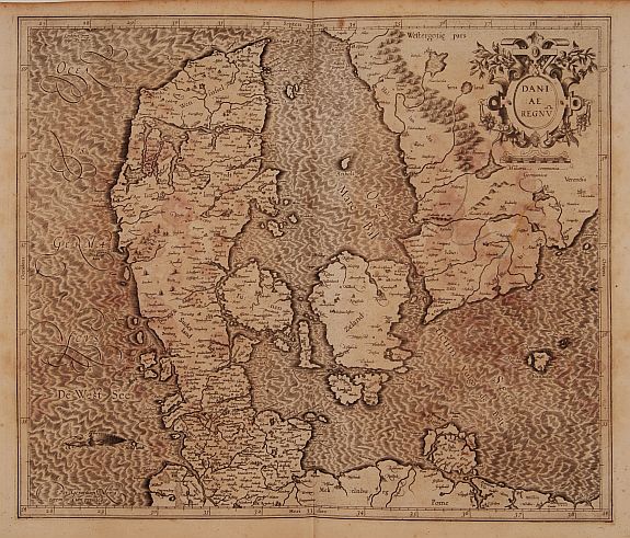 MERCATOR,G./ HONDIUS,J., Daniae Regnu., antique map, old maps