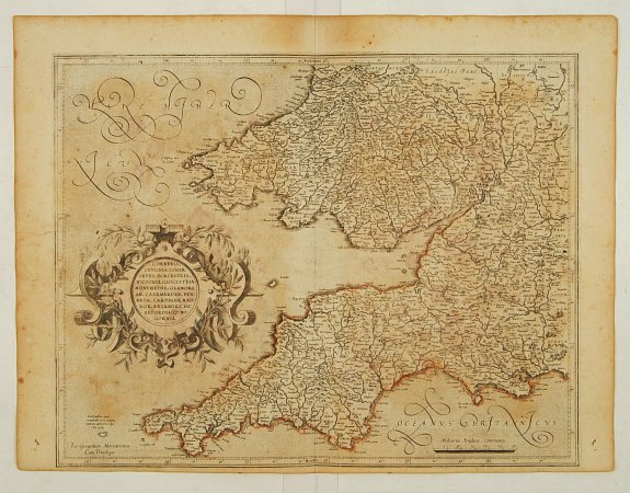 MERCATOR, G. / HONDIUS, J., Cornubia, Devonia, Somersetus,.., antique map, old maps