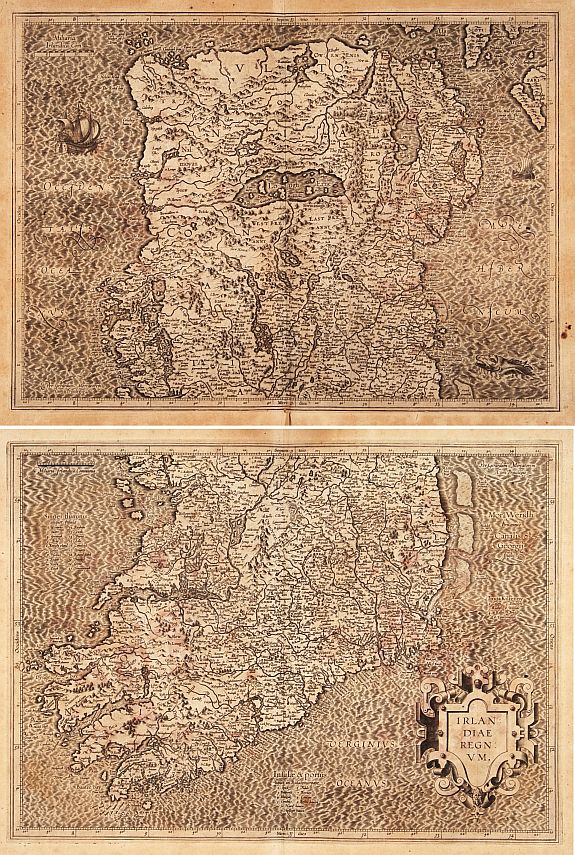 MERCATOR,G./ HONDIUS,J., Irlandiae Regnum., antique map, old maps