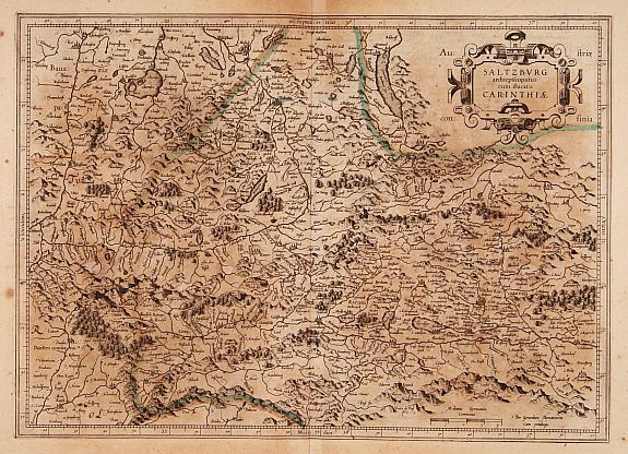 MERCATOR,G./ HONDIUS,J., Saltzburg Achiepiscopatus cum Ducatu Carinthiae., antique map, old maps