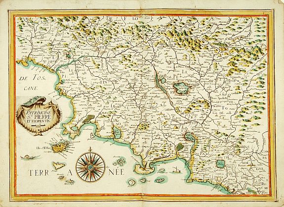 TASSIN, N., Patrimoine St Pierre et florentin., antique map, old maps