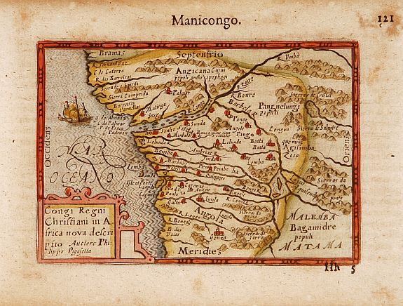 BERTIUS,P., Congi Regni Christiani., antique map, old maps