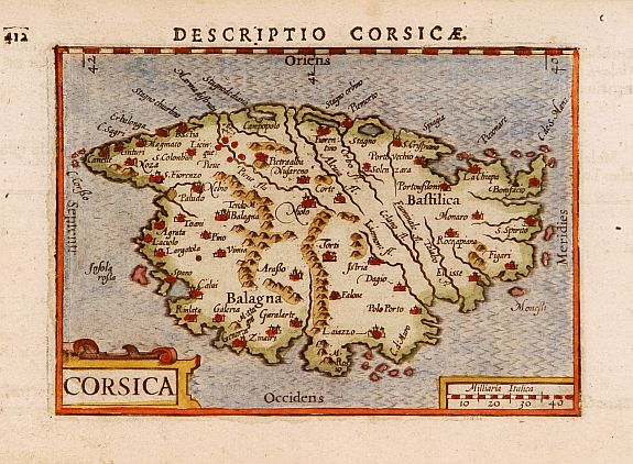 BERTIUS,P., Corsica., antique map, old maps