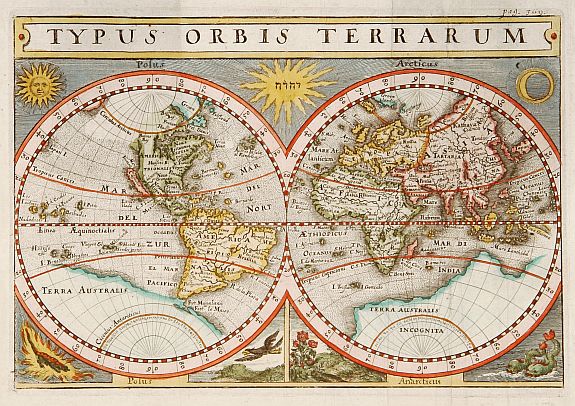 ANONYMOUS, Typus orbis terrarum., antique map, old maps