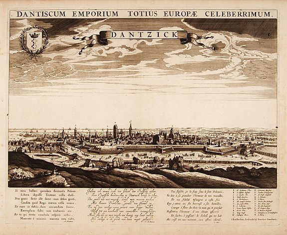 DANCKERTS,D., Dantiscum Emporium totius europae celeberrimum., antique map, old maps